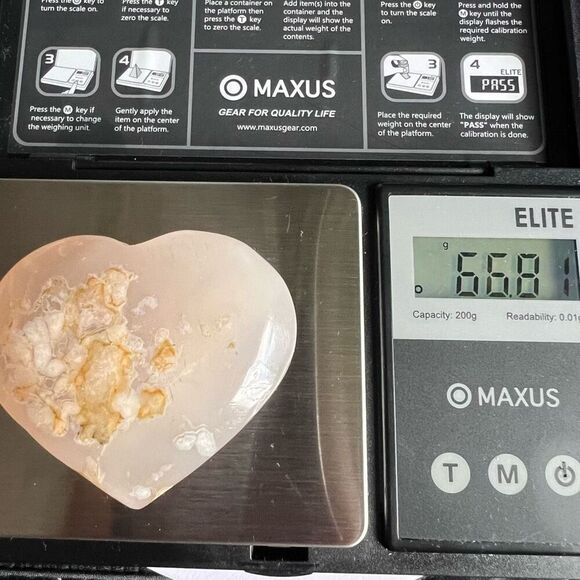 Flower Agate Heart Carving‎ (#7) - Picture 10 of 10